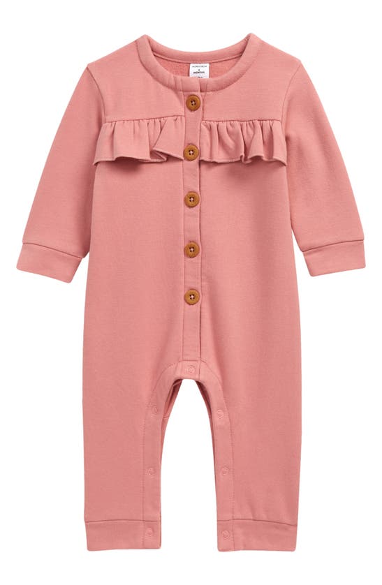 Nordstrom Kids' Cozy Ruffle Romper In Pink Compact