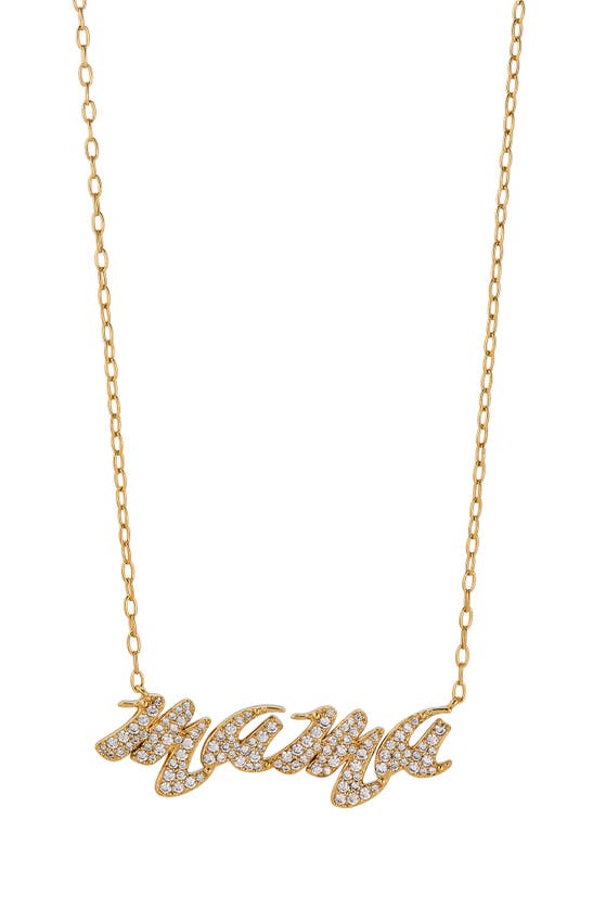NADRI NADRI PAVÉ CUBIC ZIRCONIA MAMA PENDANT NECKLACE