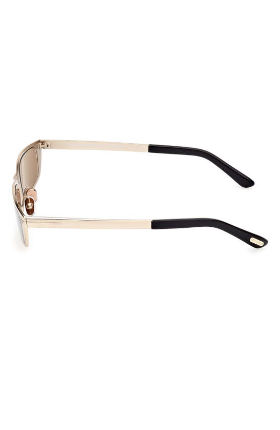 Shop Tom Ford 59mm Mirror Rectangular Sunglasses In Gold / Brown Mirror