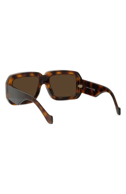 Shop Loewe X Paula's Ibiza 56mm Mask Sunglasses In Dark Havana/brown Mirror