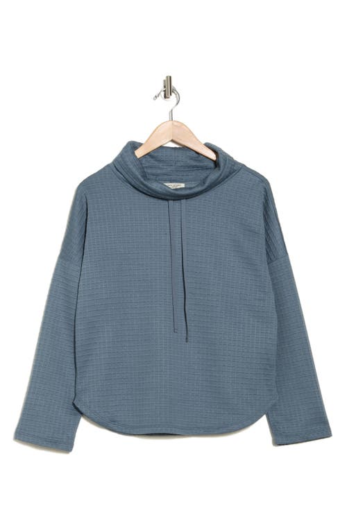 MAX STUDIO MAX STUDIO FUNNEL NECK WAFFLE KNIT PULLOVER 