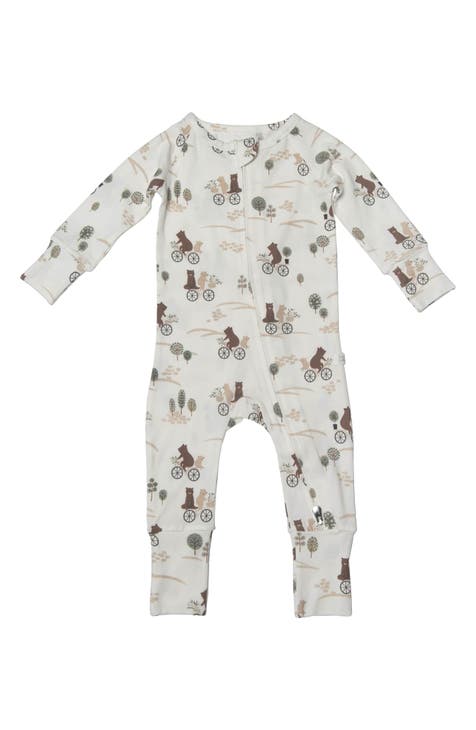 Bears Print Fitted One-Piece Pajamas (Baby)