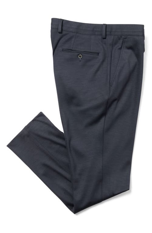 Solid Wool Drawstring Pants in Mid Grey