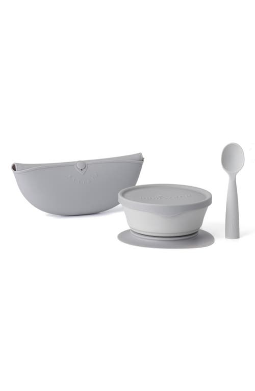 Miniware First Bites Deluxe Baby Feeding Set in Dove Grey at Nordstrom