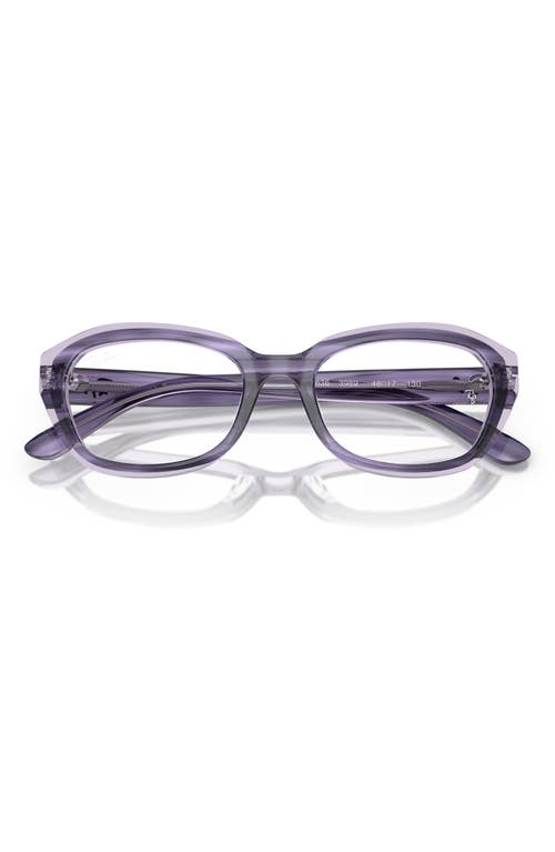 Shop Ray Ban Ray-ban Kids' 46mm Oval Optical Glasses In Violet