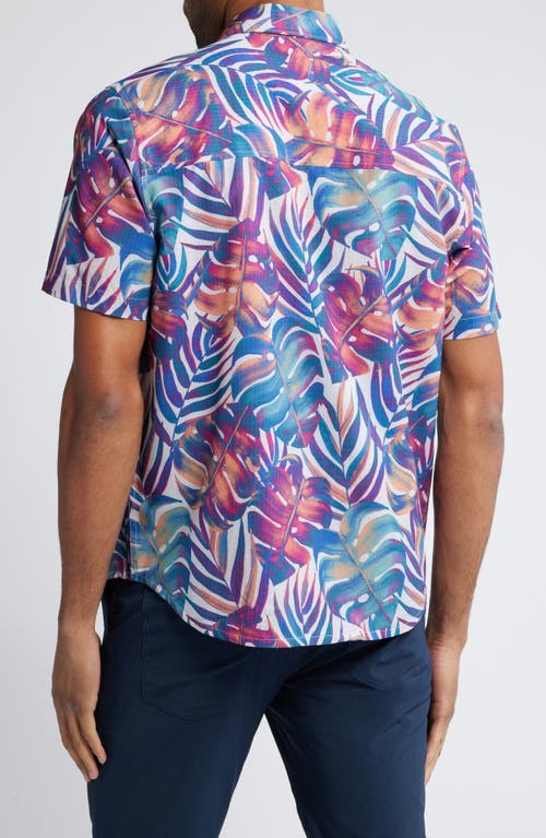 Shop Tommy Bahama Bahama Coast Monarch Monstera Islandzone® Short Sleeve Button-up Shirt In Summer Gre