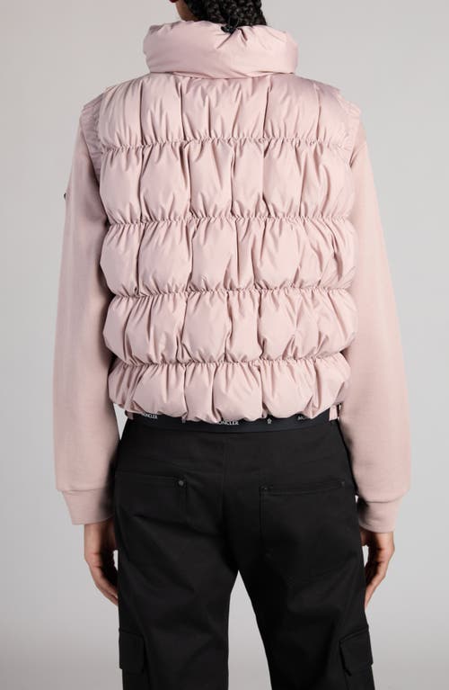 Shop Moncler Apriate Down Puffer Vest In Mauve Fanee