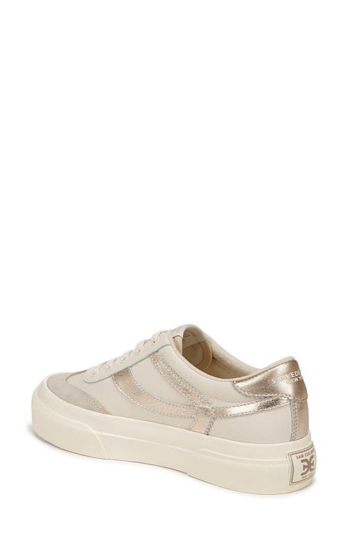 Shop Sam Edelman Simone Platform Sneaker In Ivory/lily White/gold Leaf