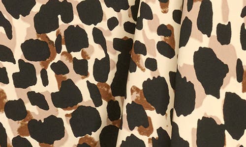 Donna Karan New York Animal Print Asymmetric Dress In Animal Print