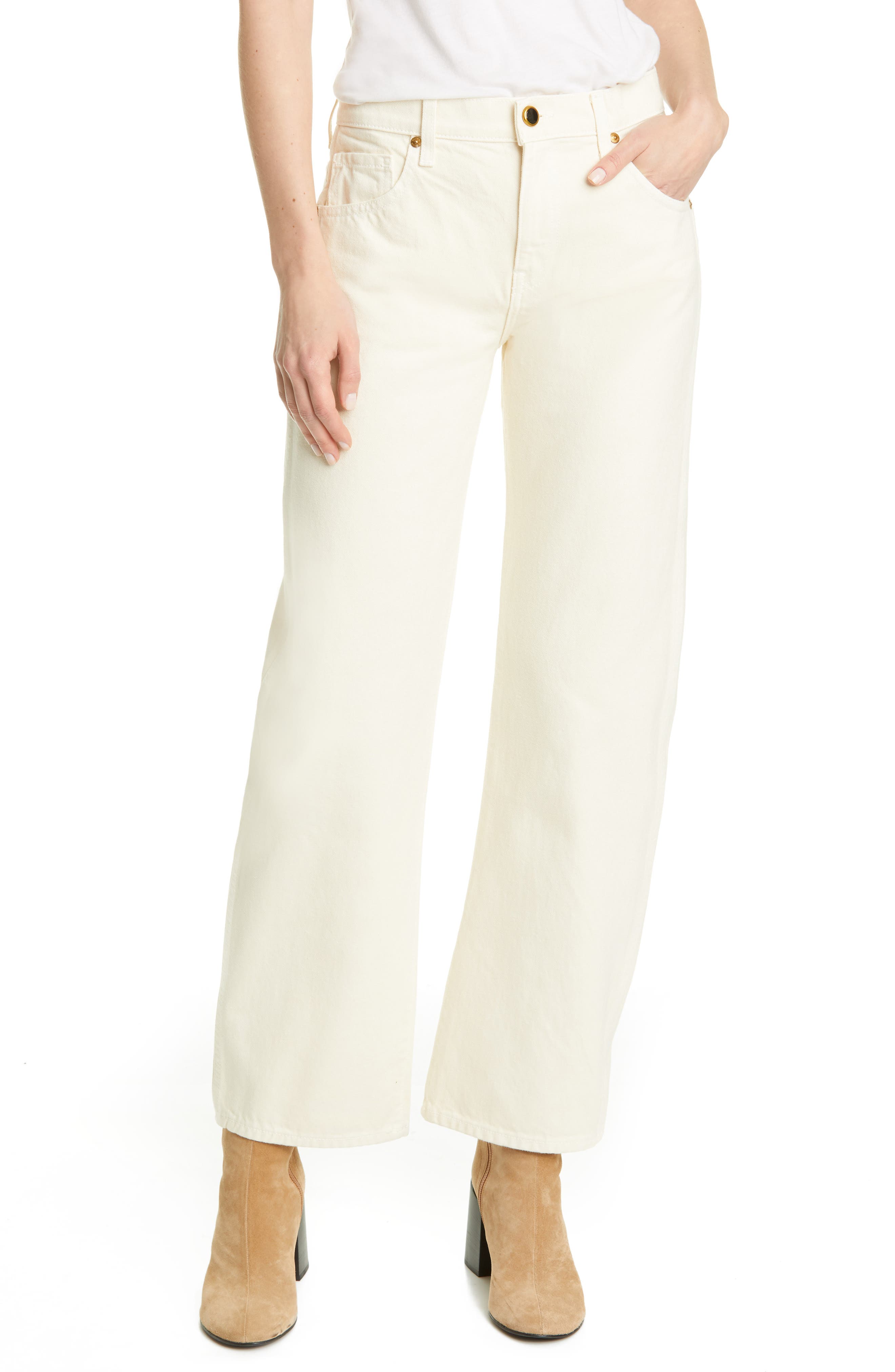 khaite white jeans