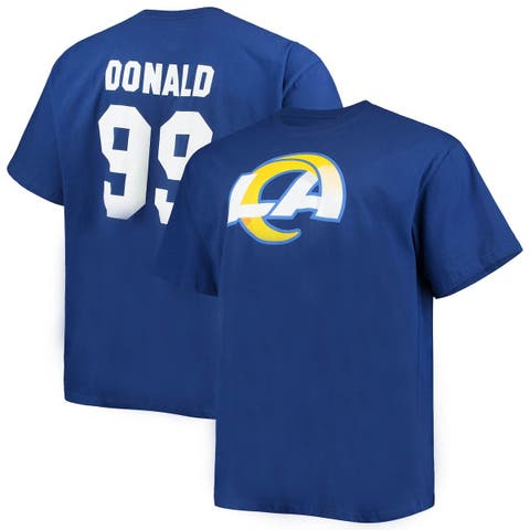 Men's Fanatics Branded Aaron Donald Royal Los Angeles Rams Player Icon Name & Number T-Shirt