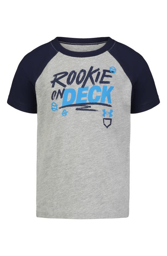 Under Armour Kids' Rookie Performance Graphic T-shirt In Mod Gray