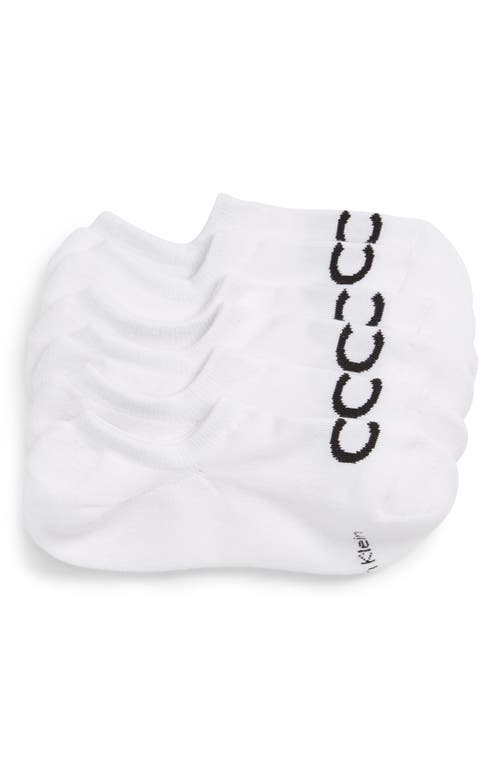 Calvin Klein 3-Pack Micro Cushion No-Show Socks in White at Nordstrom