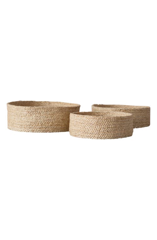 Will & Atlas Set of 3 Round Jute Tabletop Baskets in Natural at Nordstrom