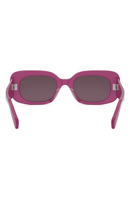 Shop Celine Bold 3 Dots 51mm Rectangular Sunglasses In Shiny Pink