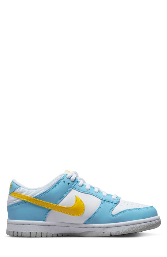 Nike 'dunk Low' Sneaker In Blue Chill/ Yellow/ White