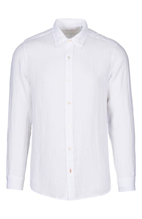 Amalfi Linen Button-Up Shirt in White