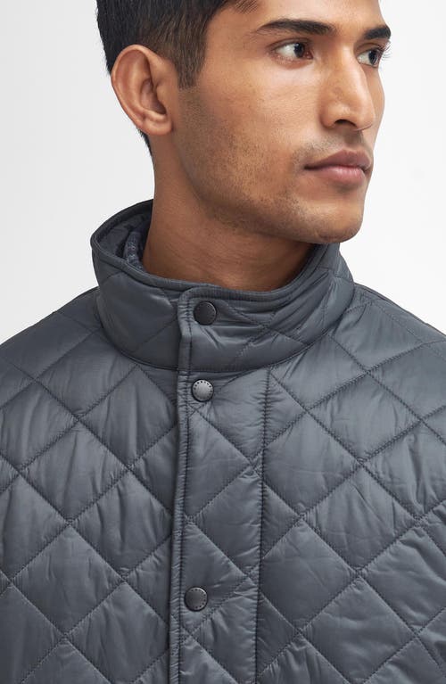 Shop Barbour Flyweight Chelsea Quilted Jacket In Charcoal