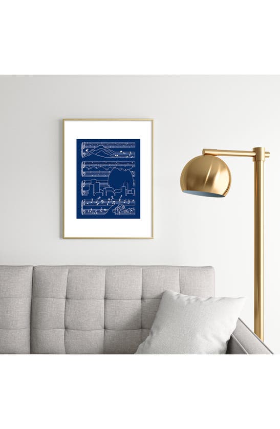 Shop Deny Designs The Moonlight Sonata Blue Framed Art Print