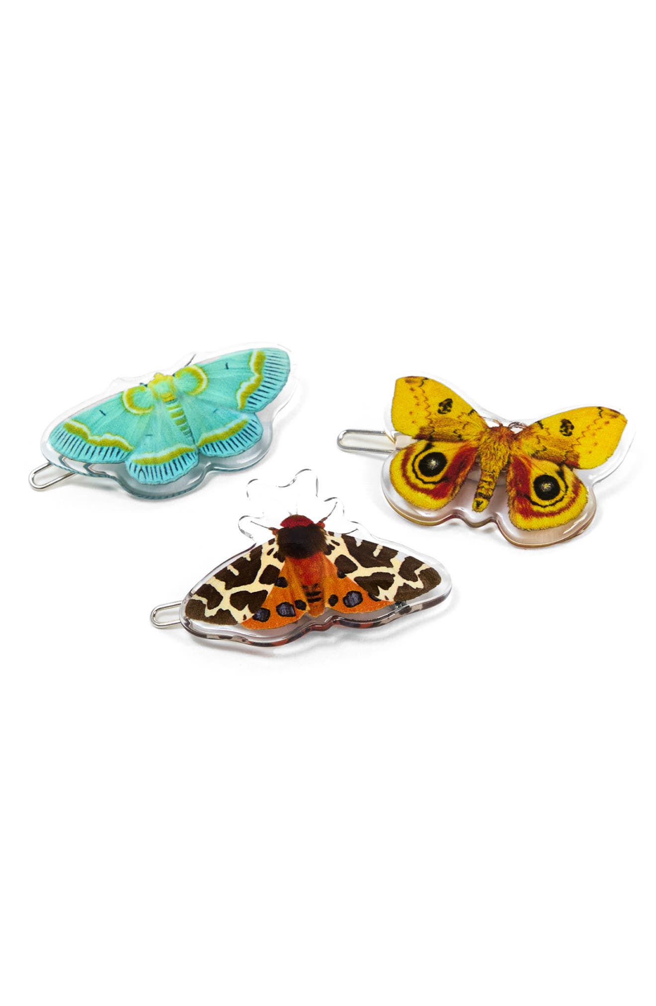 Chunks 3-Pack Assorted Butterfly Hair Clips in Multicolor 