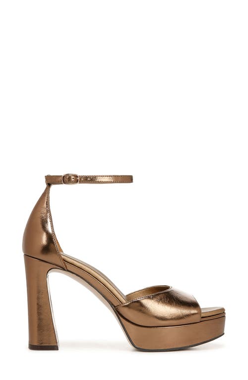 27 Edit Naturalizer Delphie Ankle Strap Platform Sandal In Old Gold Leather