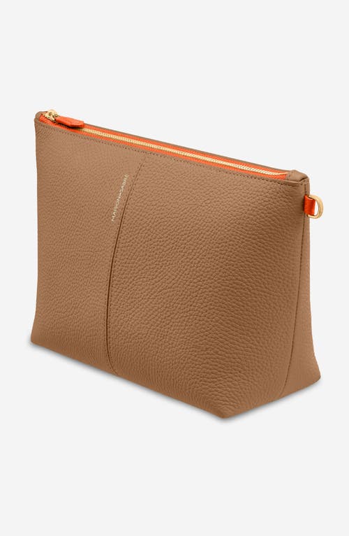 Maison De Sabre Maison De Sabré Medium Leather Flaire Pouch In Manhattan Sandstone