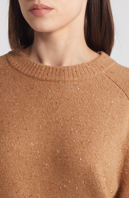 Shop Treasure & Bond Speckled Pima Cotton Blend Sweater In Brown Bear Nep