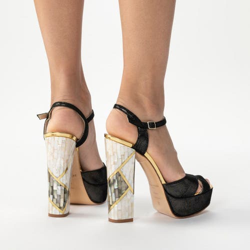 Freya Rose Women's Gold / Black / White Cher Noir In Black