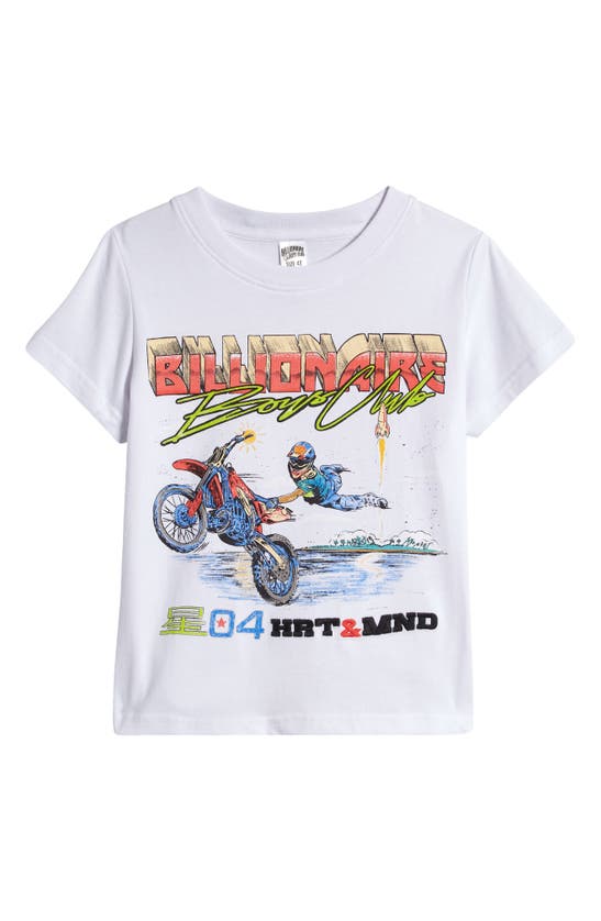 Shop Billionaire Boys Club Kids' Moto Beach Graphic T-shirt In White