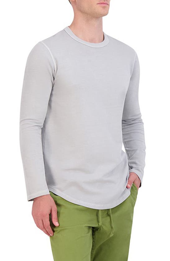 Shop Goodlife Sunfaded Micro Terry Crew Sweatshirt In Alloy