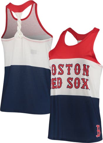Women's Boston Red Sox FOCO Navy/Red Color-Block Pullover Hoodie & Shorts  Lounge Set