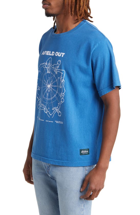 Shop Afield Out Flow Graphic T-shirt In Blue