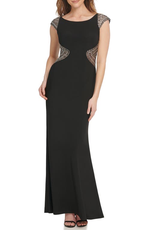 UPC 689886410662 product image for Vince Camuto Beaded Cap Sleeve Gown in Black at Nordstrom, Size 12 | upcitemdb.com