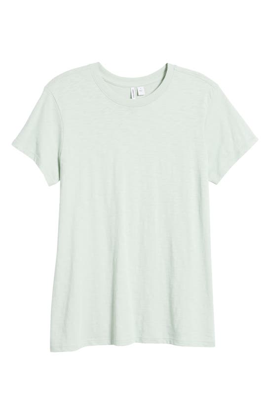 Shop Nordstrom Pima Cotton Slub Crewneck T-shirt In Green Fondant