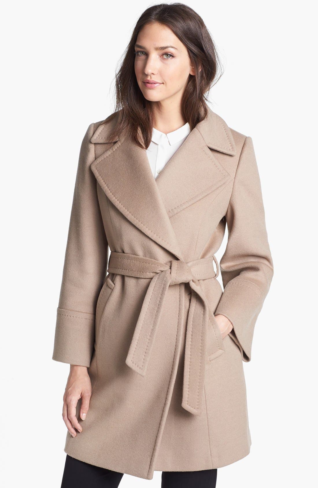 elie tahari wrap coat