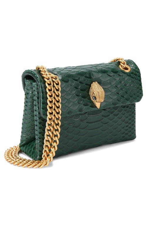 Shop Kurt Geiger London Mini Kensington Convertible Leather Crossbody Bag In Dark Green