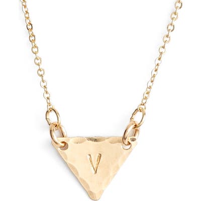 Nashelle 14K-Gold Fill Initial Triangle Necklace