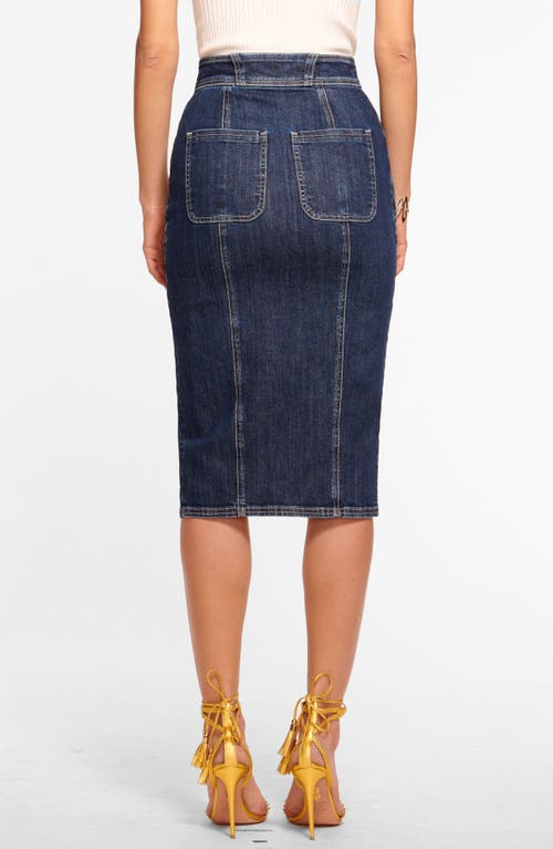 Shop Ramy Brook Marietta Zip Denim Skirt In Dark Wash