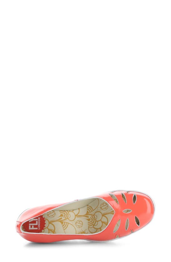 Fly London Yubi Wedge Heel Sandal In Scarlet Nappalak