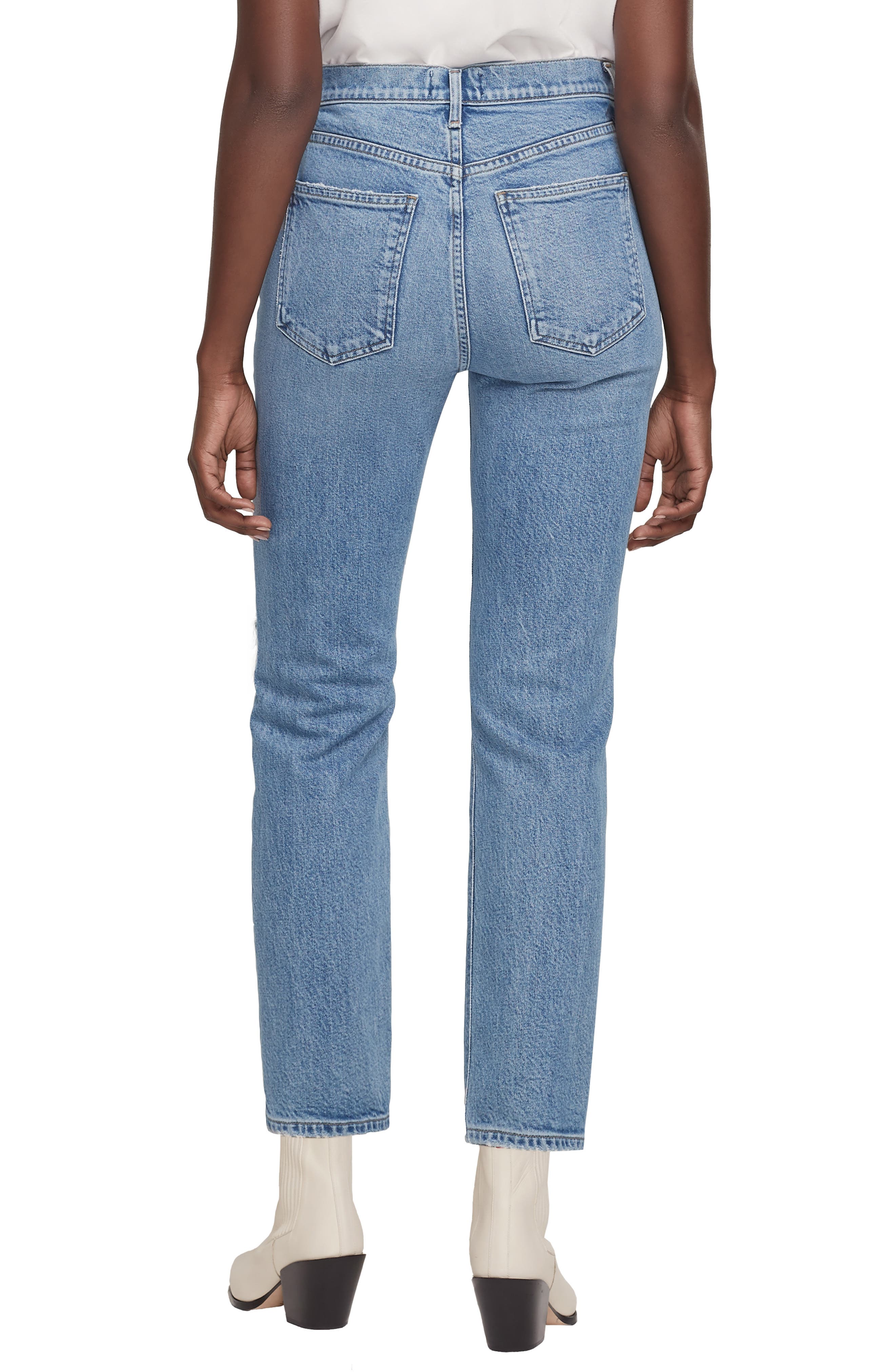 AGOLDE Wilder Ripped Straight Leg Jeans 