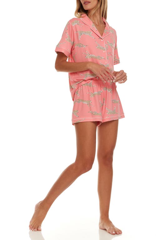 Flora By Flora Nikrooz 2pc Printed Knit Pajama Set In Coral