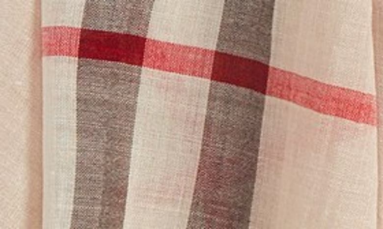 Burberry Giant Check Print Wool & Silk Scarf In Stone