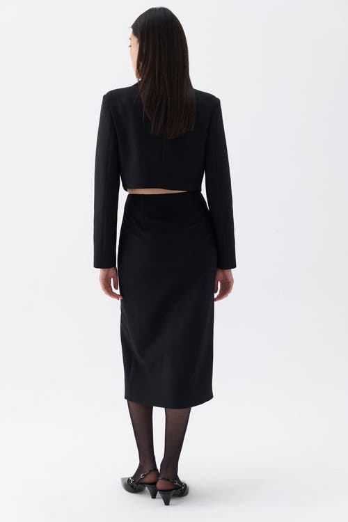 Shop Nocturne Pencil Skirt With Zipper Design In Black