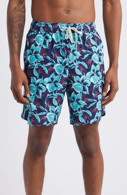 Fair Harbor The Anchor Swim Trunks in Lagoon Painted Tropical at Nordstrom, Size Medium