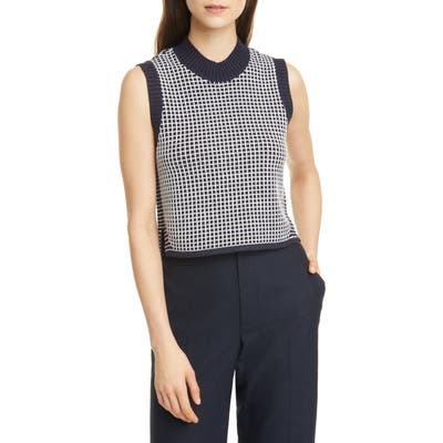 Club Monaco Mock Neck Sleeveless Sweater, Blue