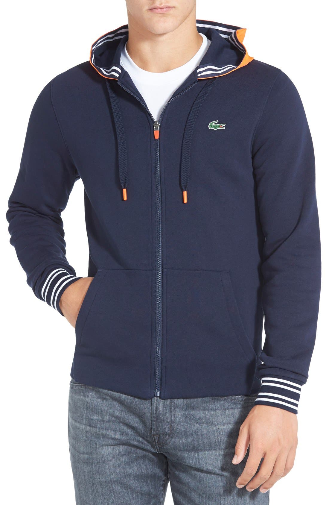 lacoste sport zip hoodie