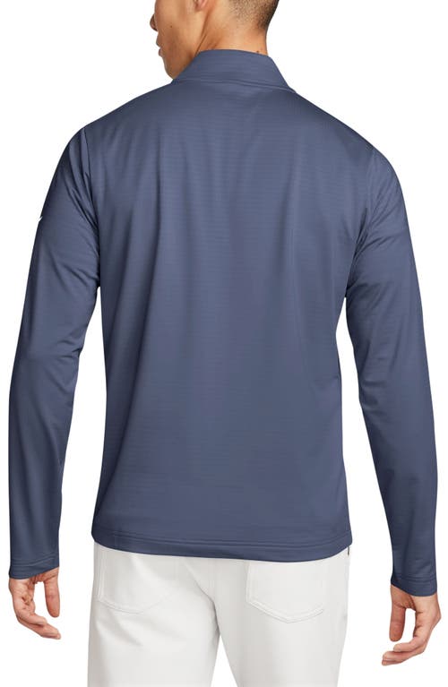 Nike Golf Dri-fit Half Zip Golf Top In Midnight Navy/white