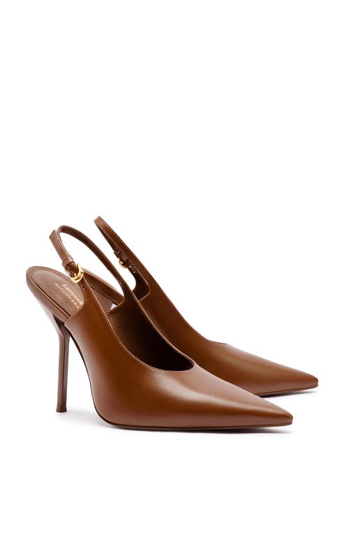 Shop Larroude Larroudé X Altuzarra Pump In Burnt Umber