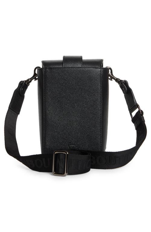 Christian Louboutin Men's Groovy North-south Leather Crossbody Bag In Black/ Black/ Black