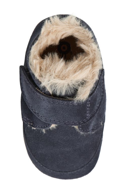 Old Soles Shloofy Faux Shearling Boot In Navy Suede